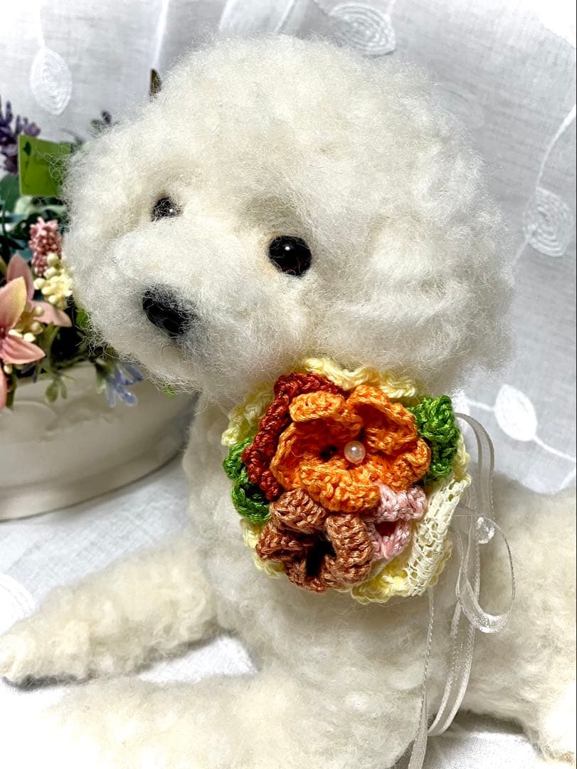 羊毛フェルト　トイプードル　大きめ　ハンドメイド