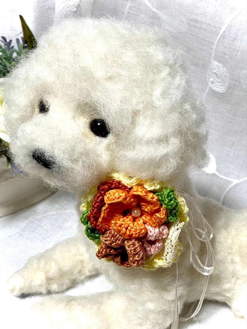羊毛フェルト　トイプードル　大きめ　ハンドメイド