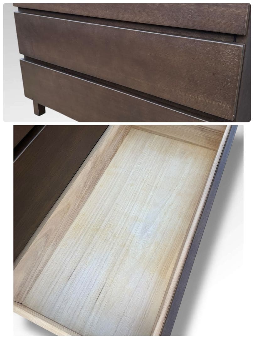 無印良品 木製チェスト 4段 脚付き W80 廃盤 北欧