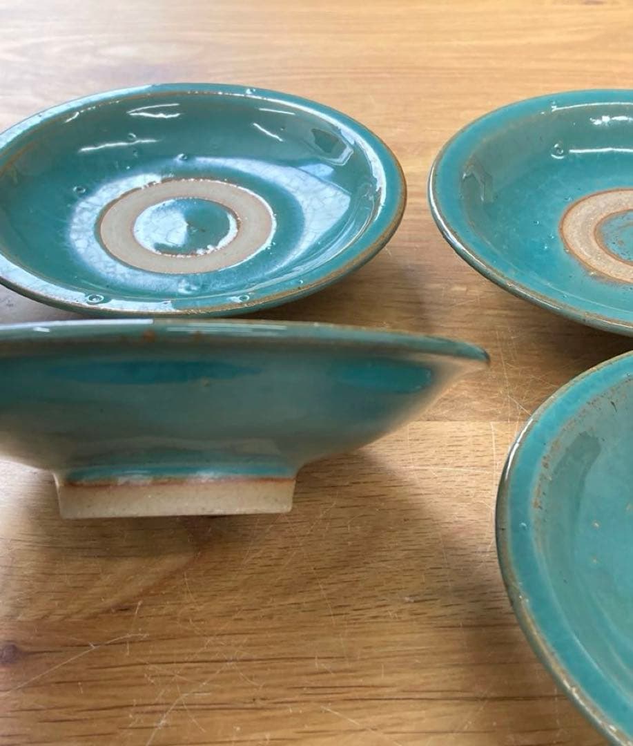 値下！牛ノ戸焼　鳥取民藝　中井窯　中井焼　染め分け　カップ&ソーサー　6客セット