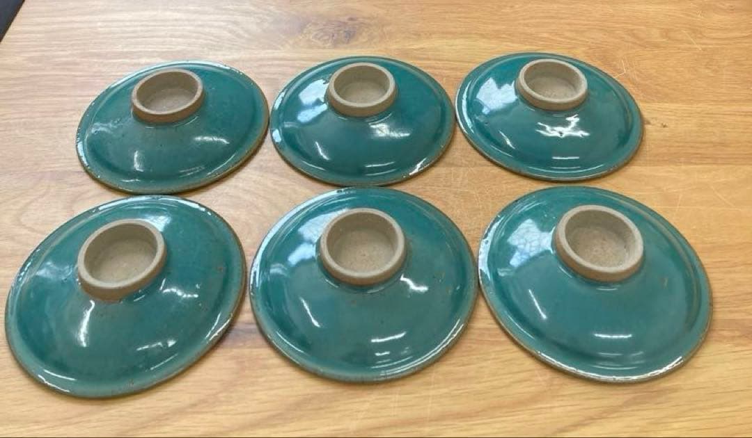 値下！牛ノ戸焼　鳥取民藝　中井窯　中井焼　染め分け　カップ&ソーサー　6客セット