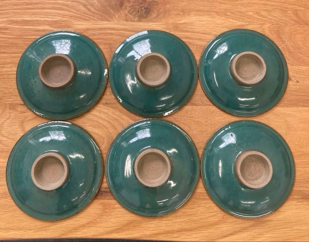 値下！牛ノ戸焼　鳥取民藝　中井窯　中井焼　染め分け　カップ&ソーサー　6客セット