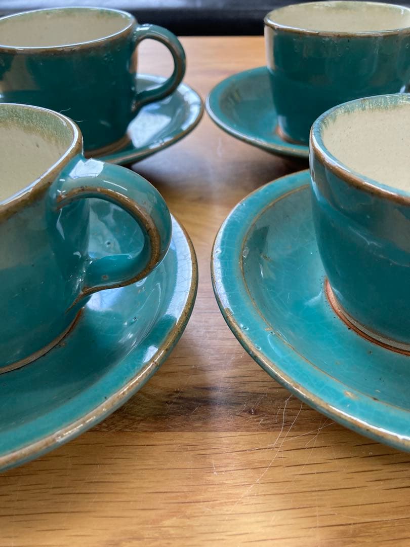 値下！牛ノ戸焼　鳥取民藝　中井窯　中井焼　染め分け　カップ&ソーサー　6客セット