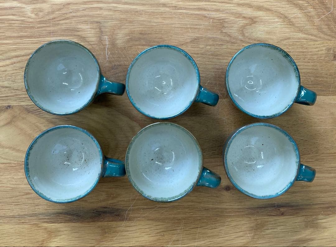 値下！牛ノ戸焼　鳥取民藝　中井窯　中井焼　染め分け　カップ&ソーサー　6客セット