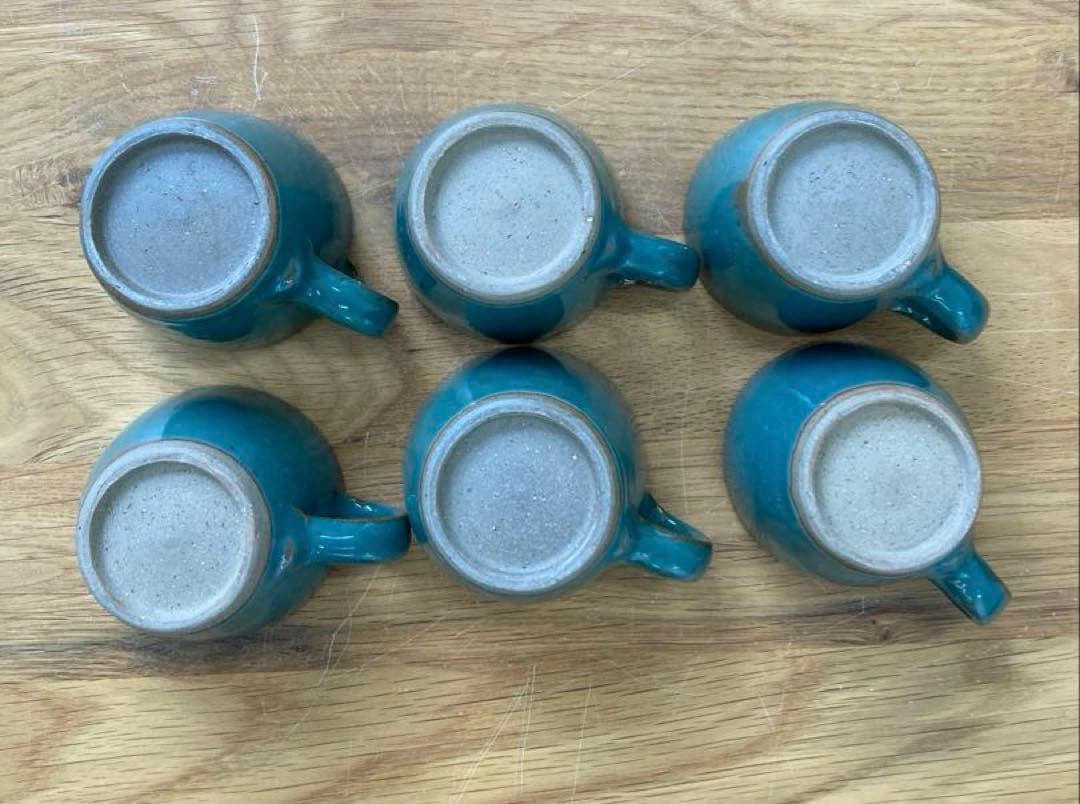 値下！牛ノ戸焼　鳥取民藝　中井窯　中井焼　染め分け　カップ&ソーサー　6客セット