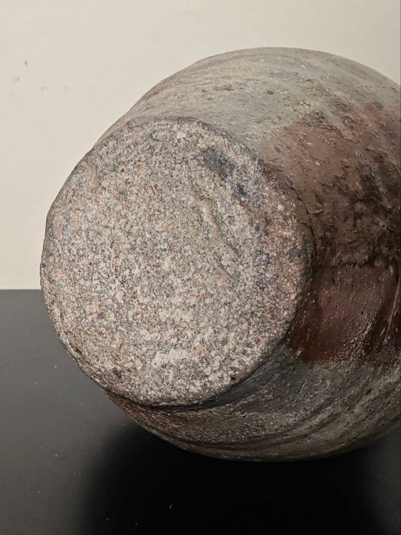 古格溢れる古常滑掛花生け壺　室町時代　花呼ぶ器　古美術