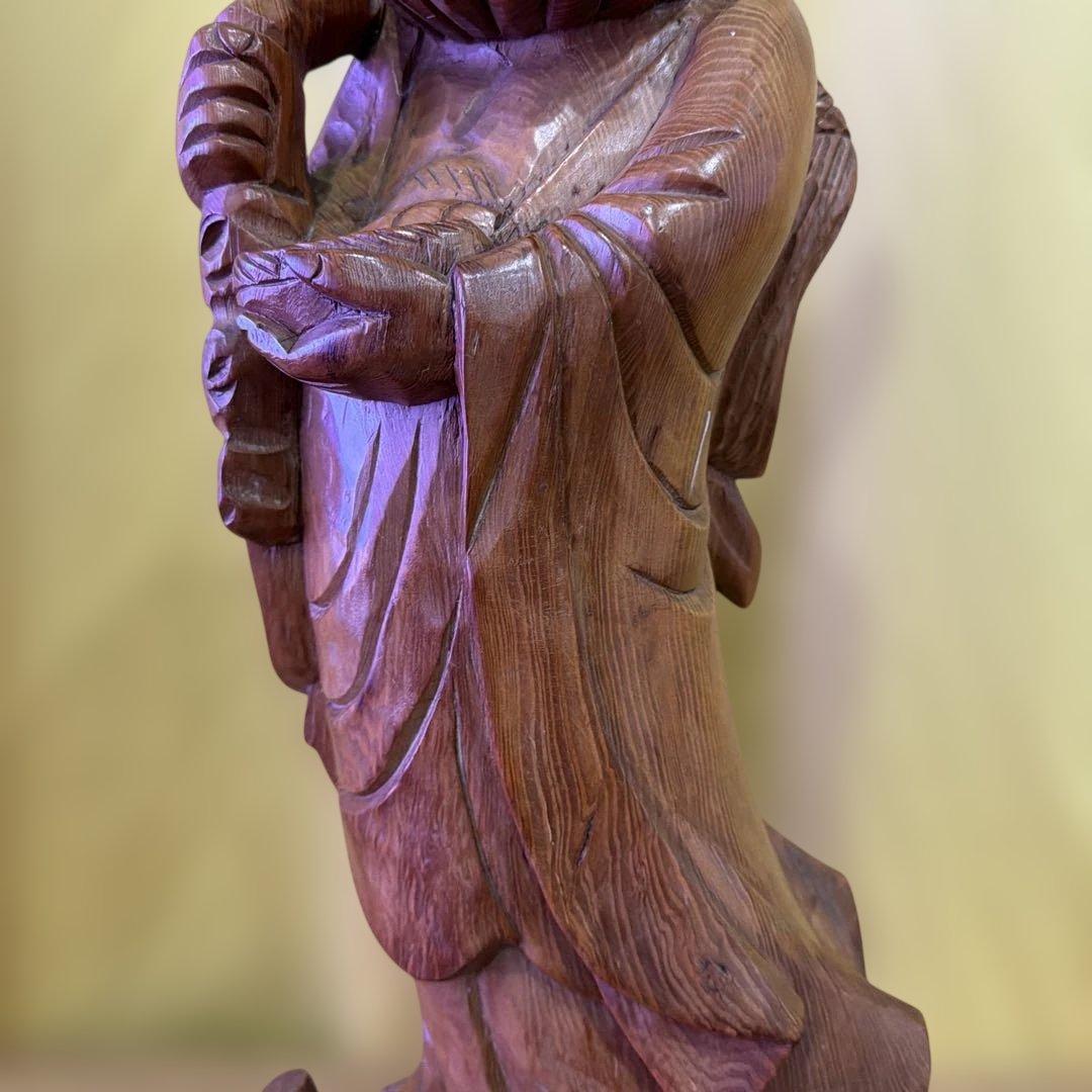 達磨大師　木彫り　約61cm