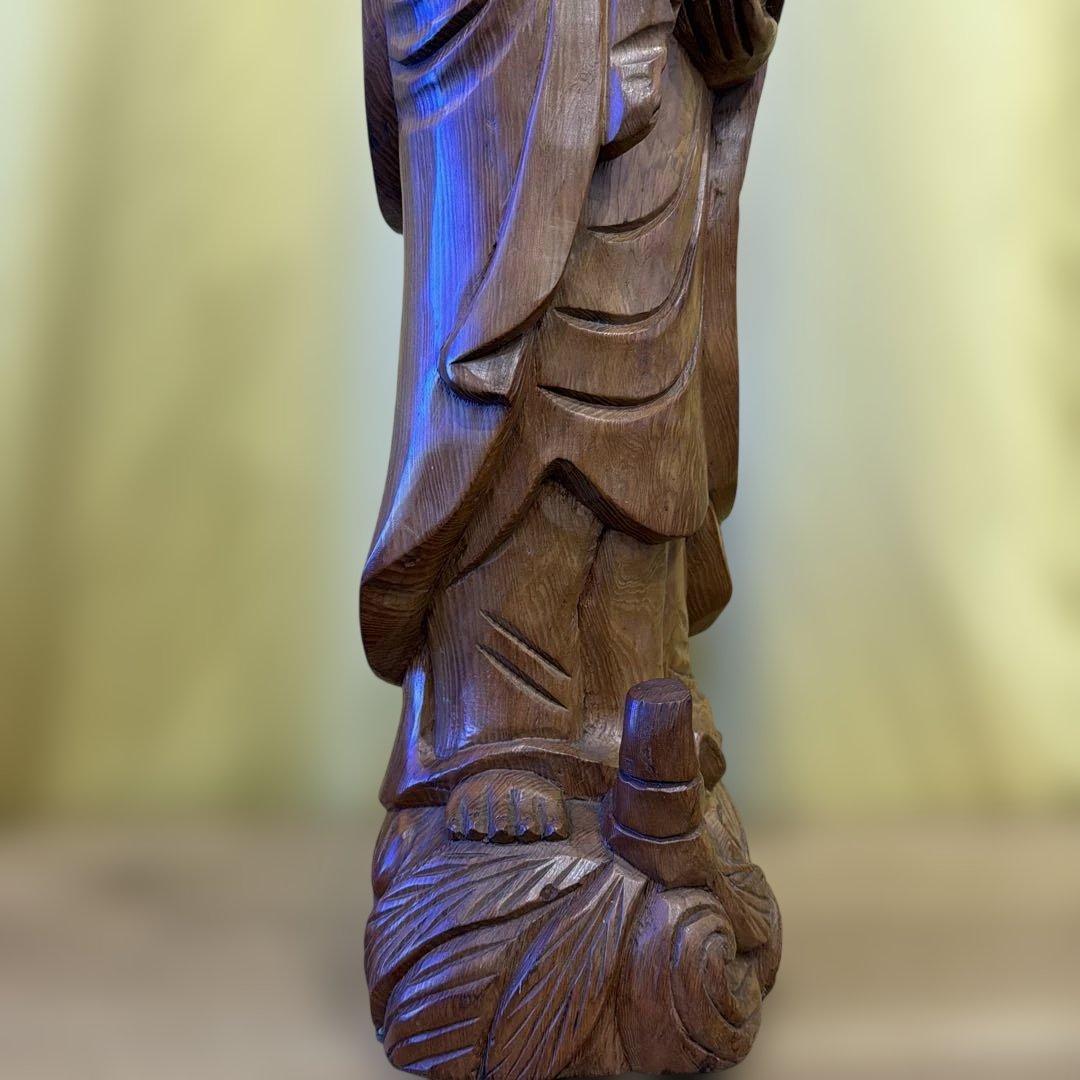 達磨大師　木彫り　約61cm