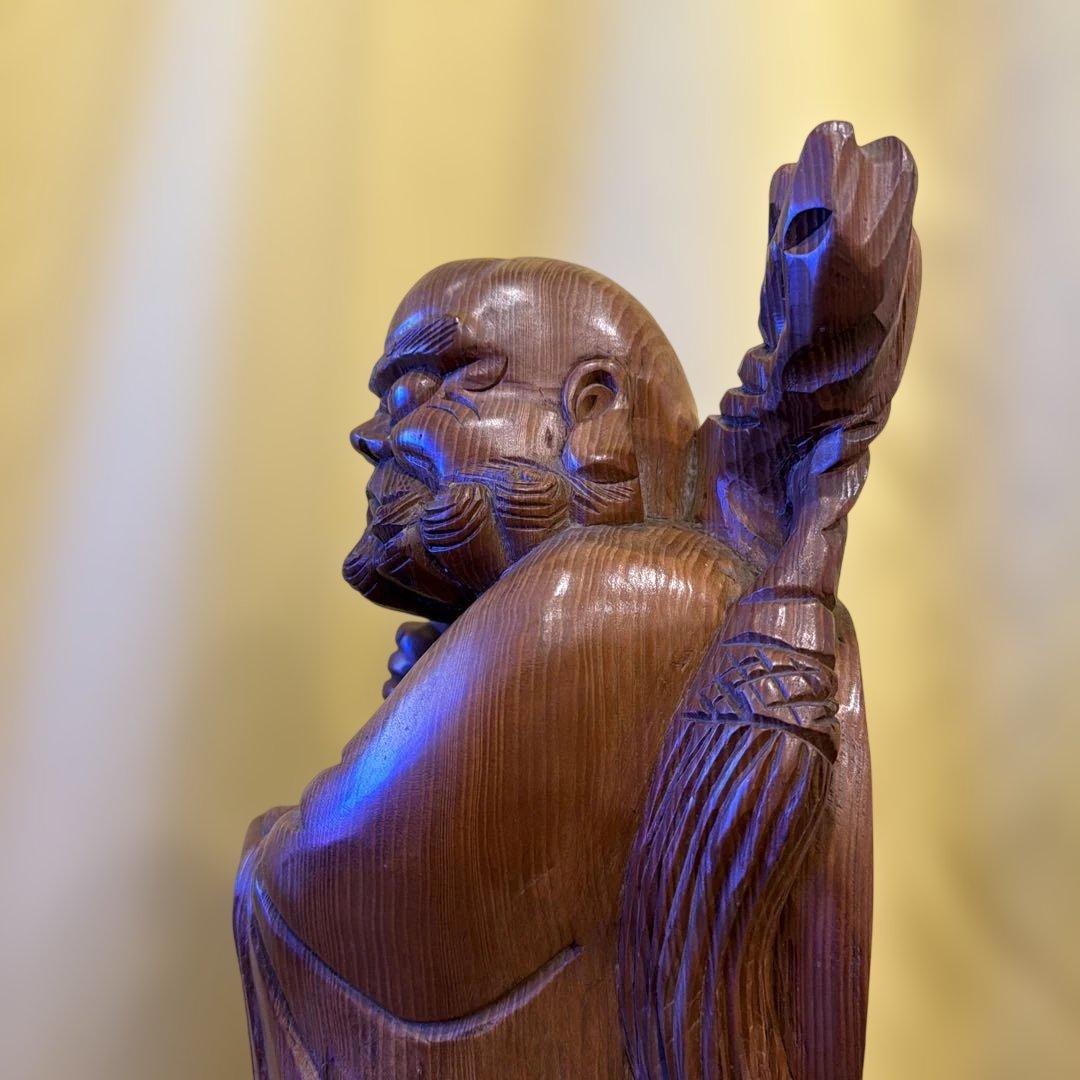 達磨大師　木彫り　約61cm