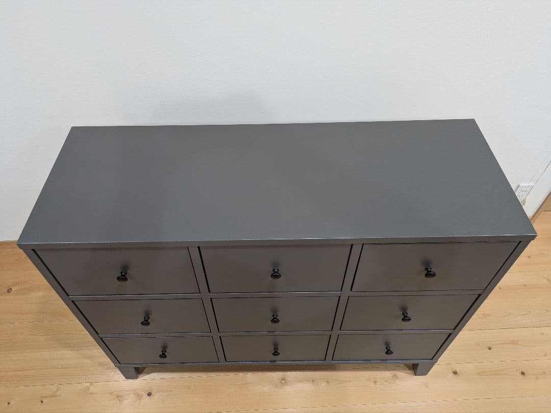 IKEA BRYGGJA ブリュッグヤ　チェスト　グレー　収納棚　リビング
