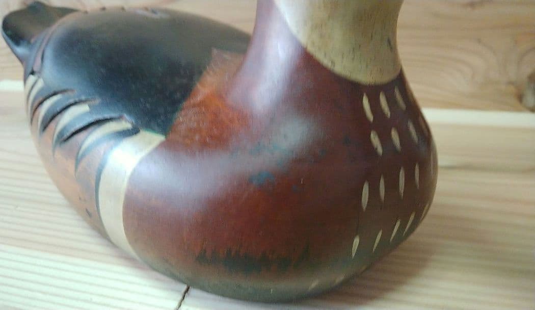 Tom Taber（トム・タバー:アメリカ彫刻家）カモの木彫デコイ