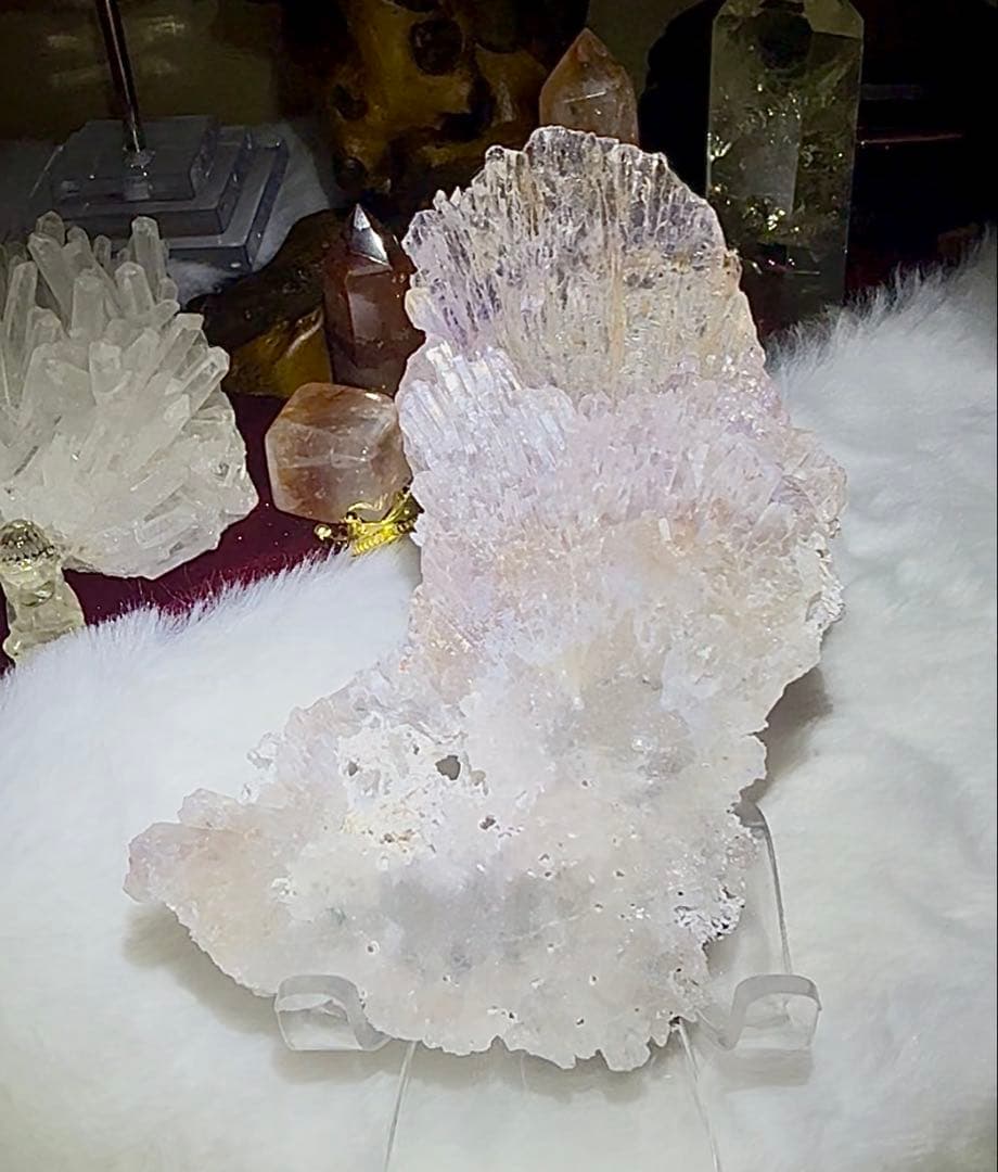 天然水晶クラスターインクリュージョン / インナー結晶虹あり Amulet