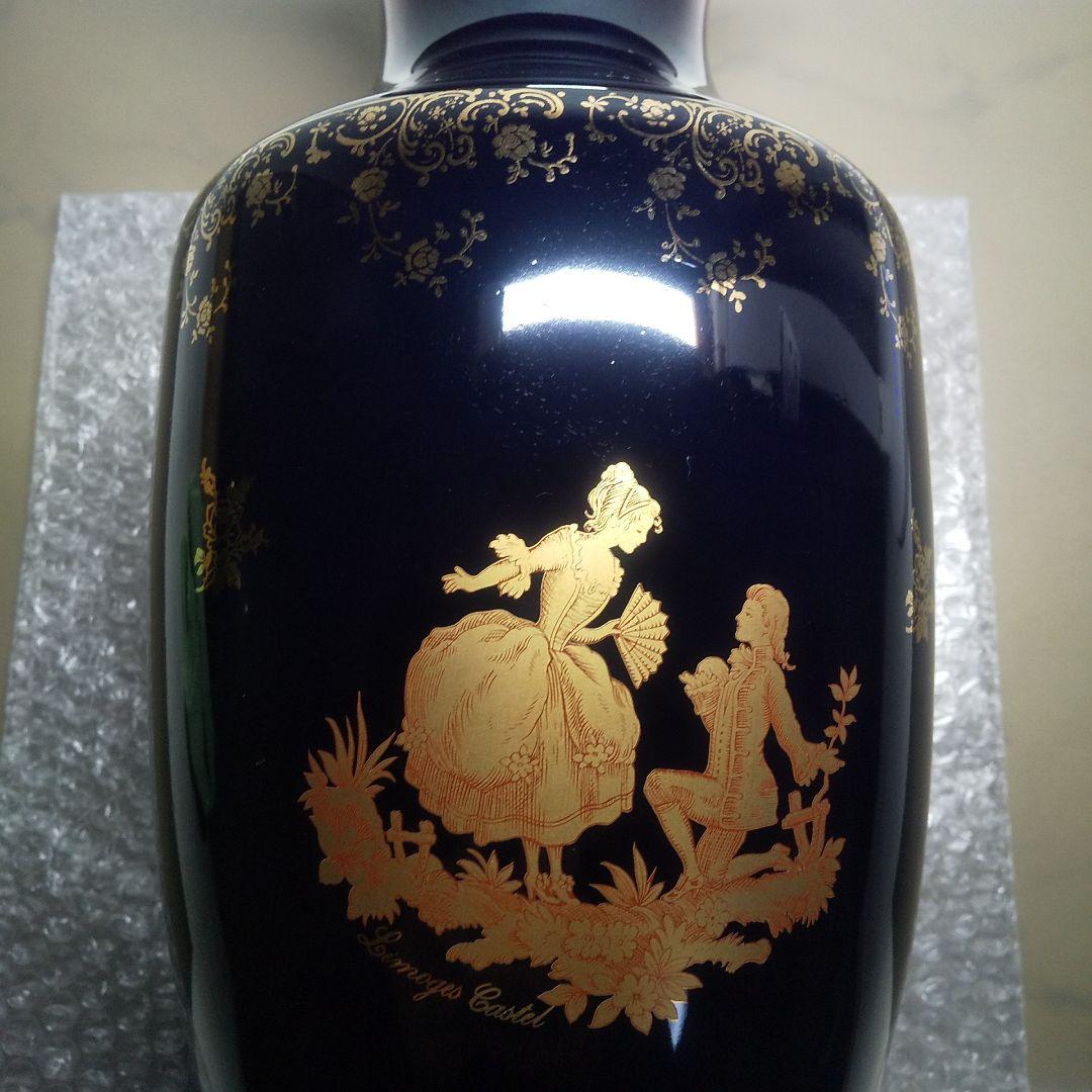 LIMOGES CASTEL 22金 花瓶 ３５cm 金彩 フランス製