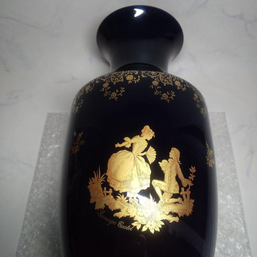 LIMOGES CASTEL 22金 花瓶 ３５cm 金彩 フランス製
