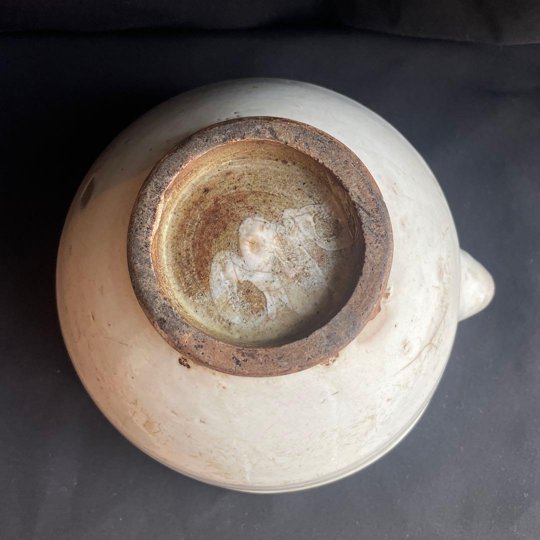 希少　平清水焼　白磁　片口　鉢　骨董　時代物　民芸