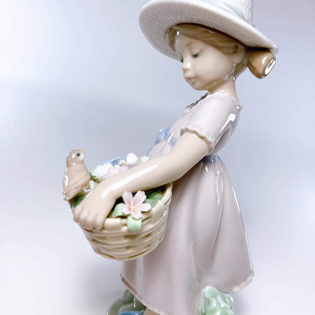 リヤドロ LIADRO 可愛いお友達 少女・小鳥・花・バスケット　|2617|