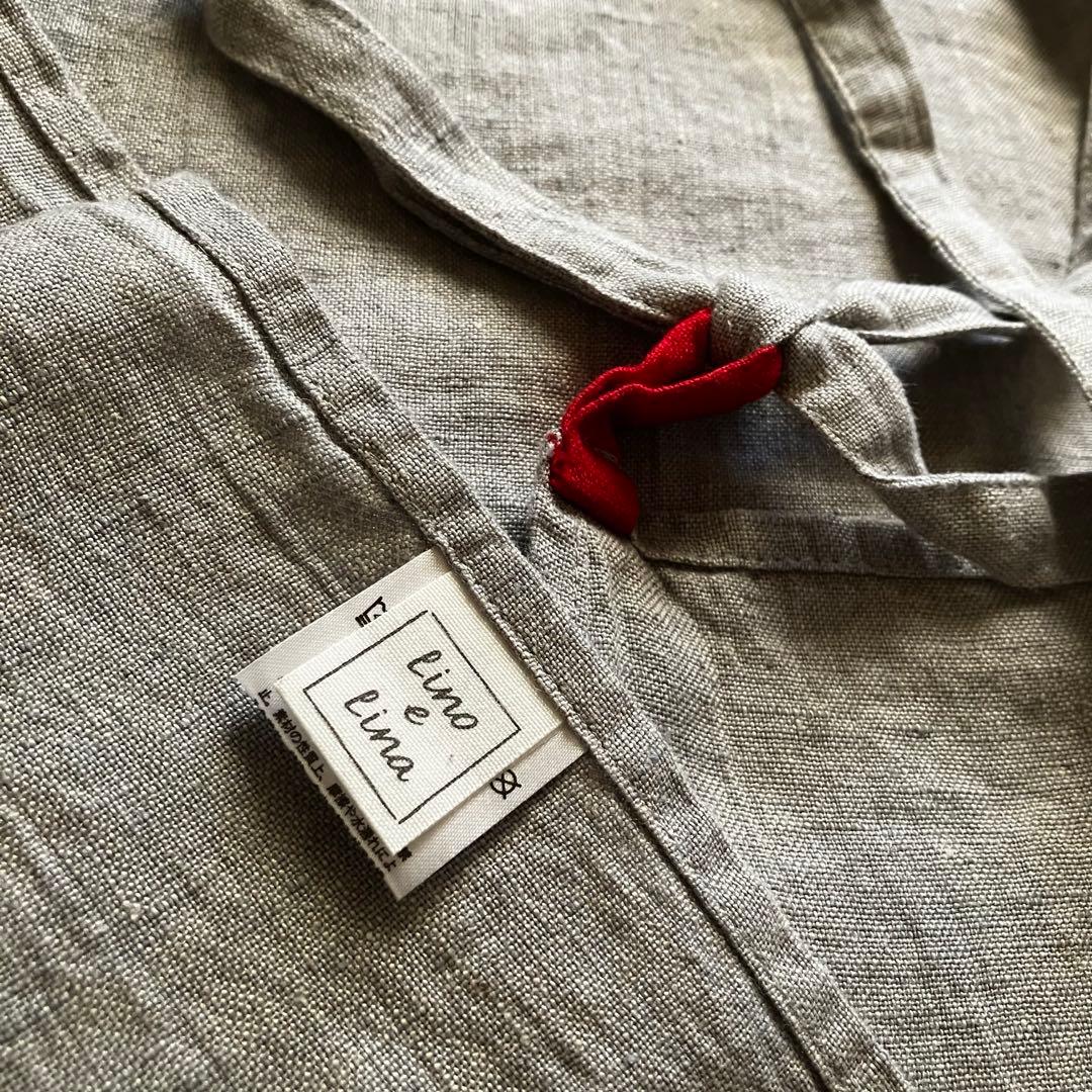 ꕤLino e Lina マノン フルエプロン スモーキーグレイ