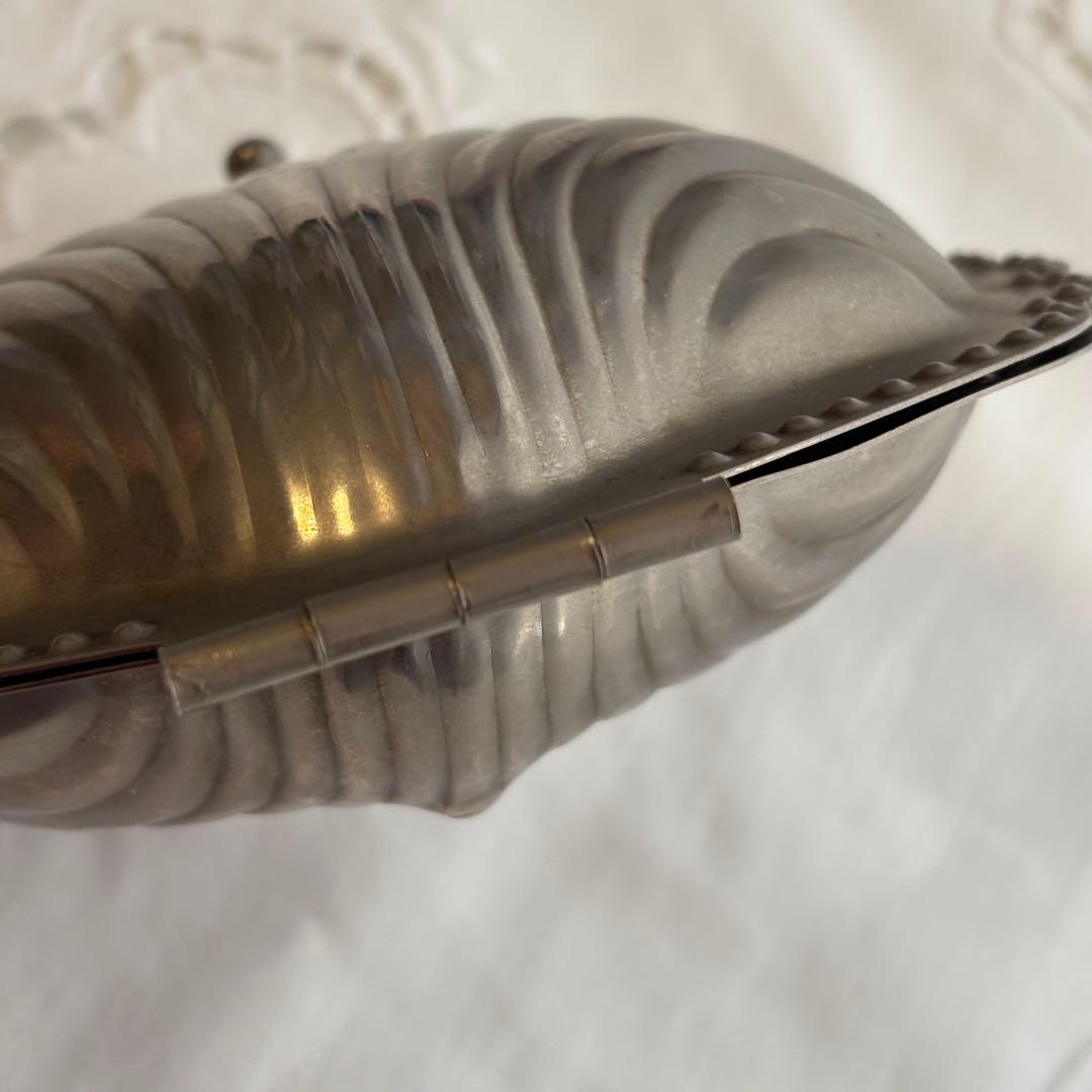 【フランス】バターディッシュ ヴィンテージ シェル 貝 マット ガラスプレート