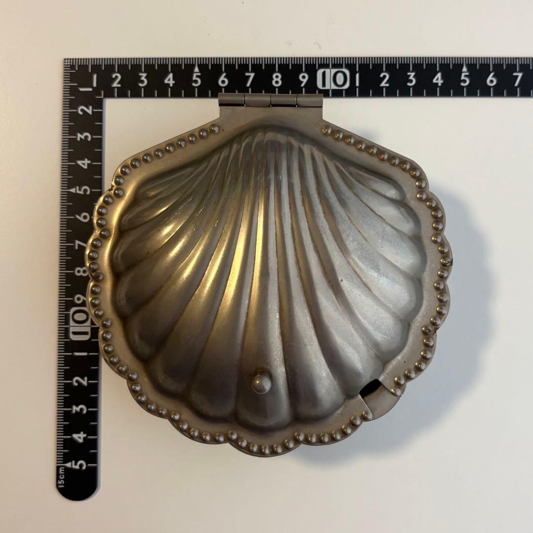 【フランス】バターディッシュ ヴィンテージ シェル 貝 マット ガラスプレート