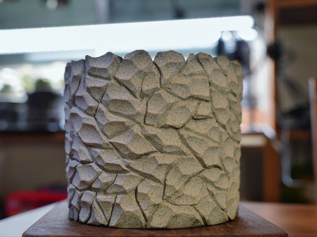 【最終値下げ】手作植木鉢 ハンドメイド 陶器鉢 塊根植物 Lサイズ A-610