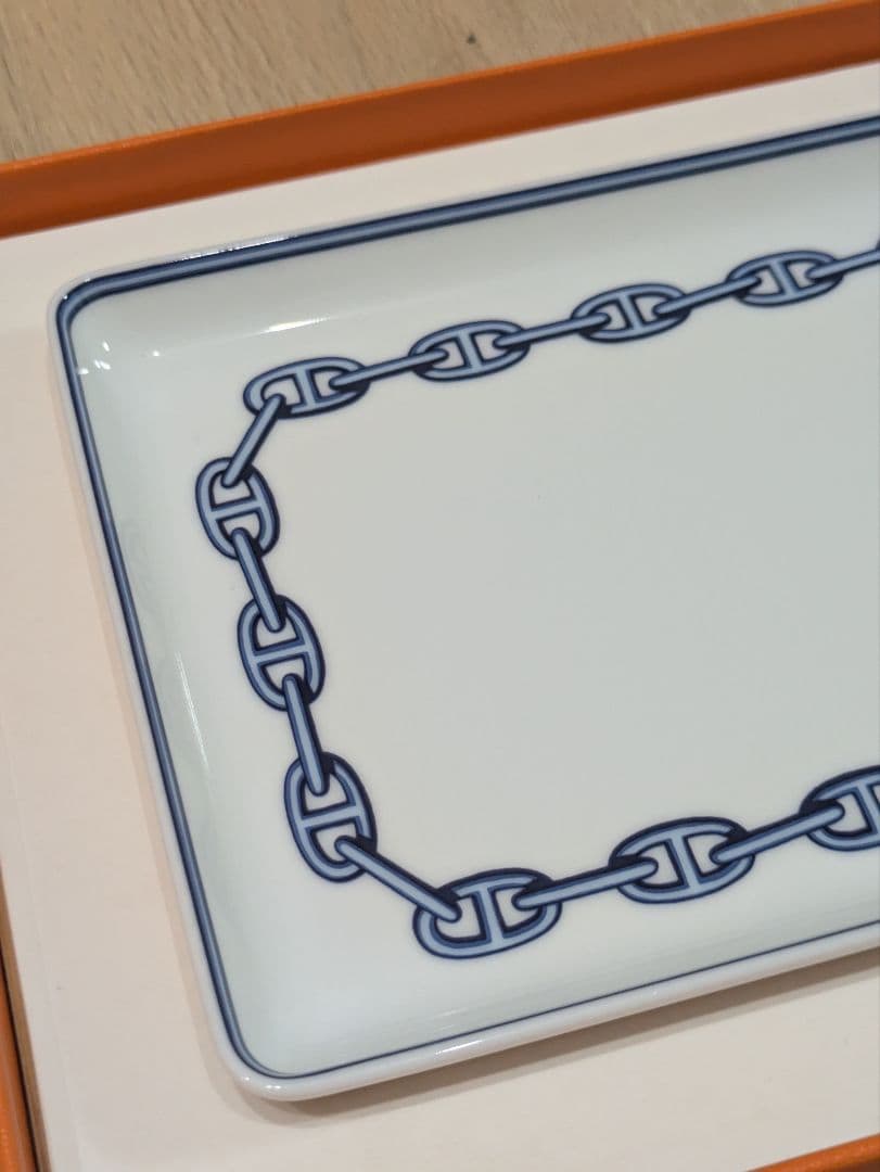 HERMES シェーヌダンクル チェーンパターン皿