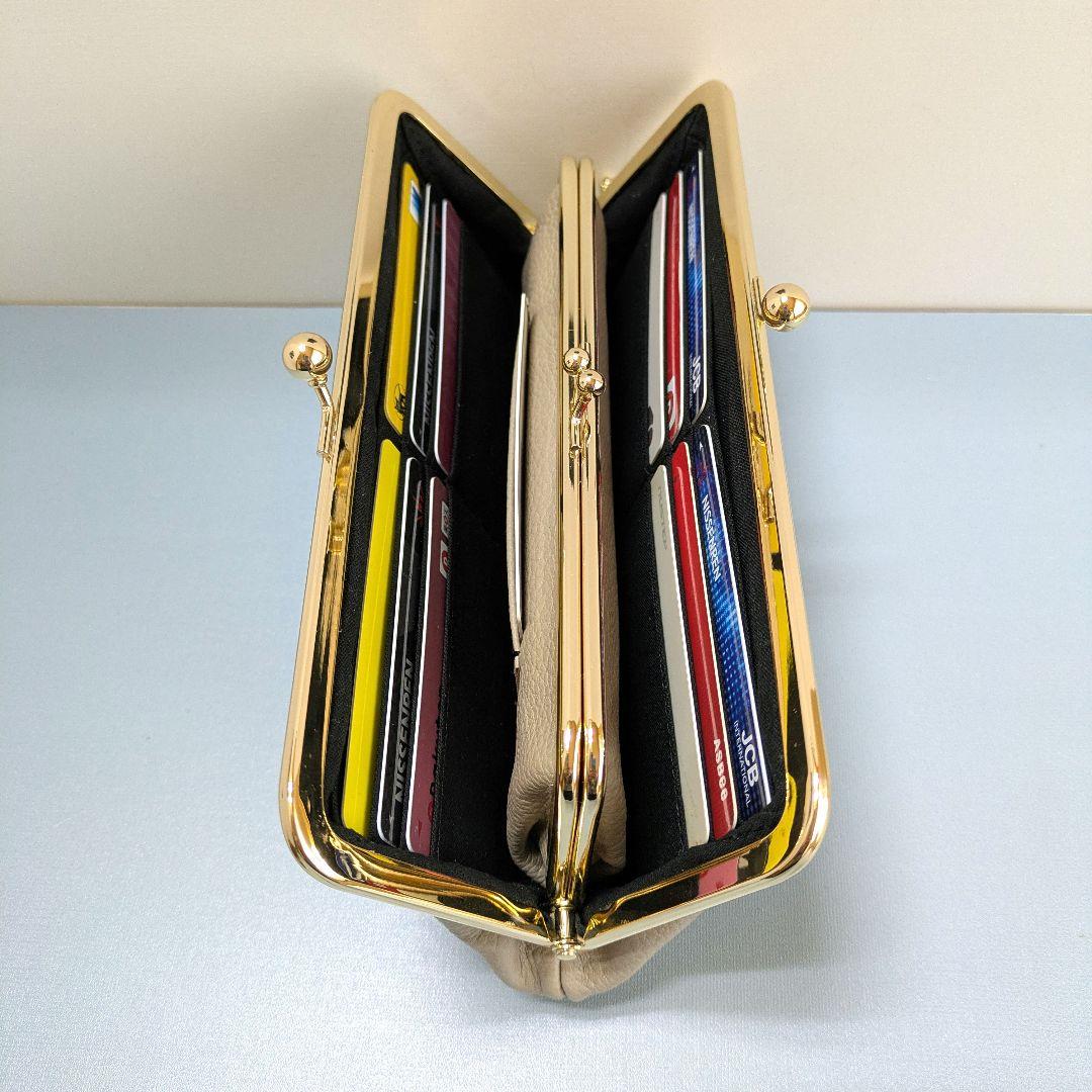 親子がま口お財布　ハンドメイド　本革