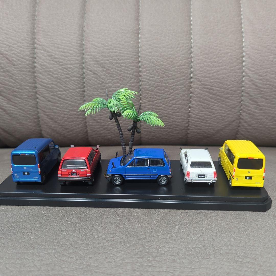 1/64ミニカーHONDAシティ2台　N-VAN2台 シビック1台　5台セット