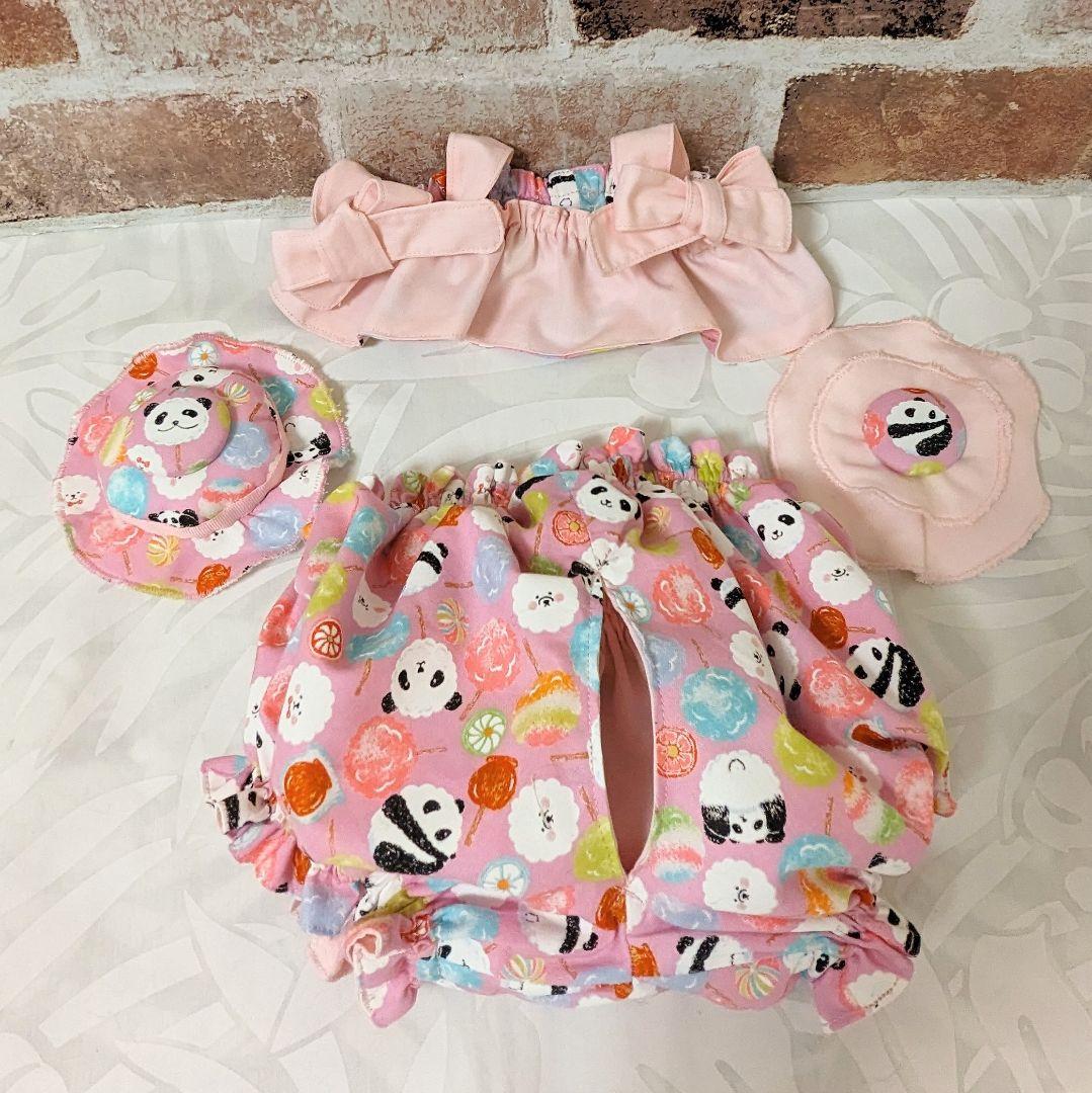 シャンシャン様♡オーダー♡２歳シャンちゃん♡かぼパンリバーシブルツーピース