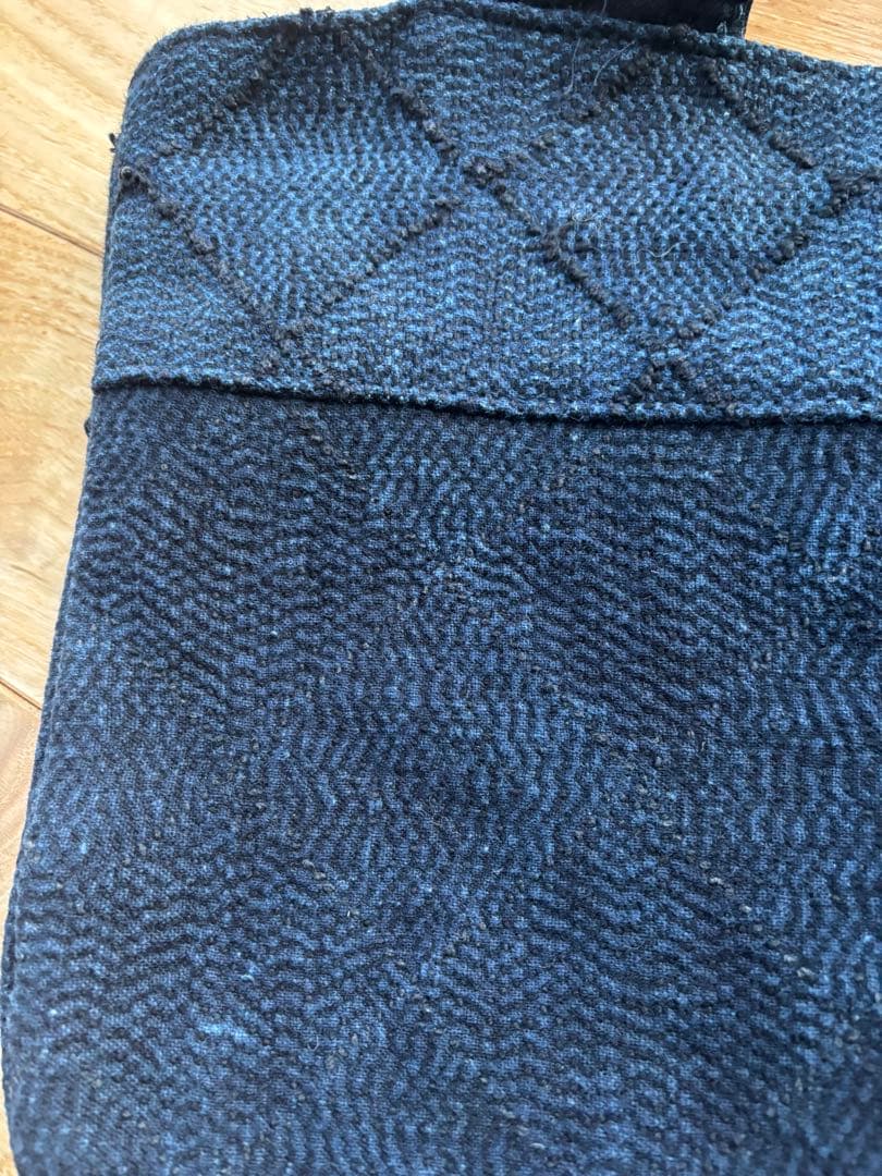 古布　藍染　庄内刺し子のバッグ　リメイク