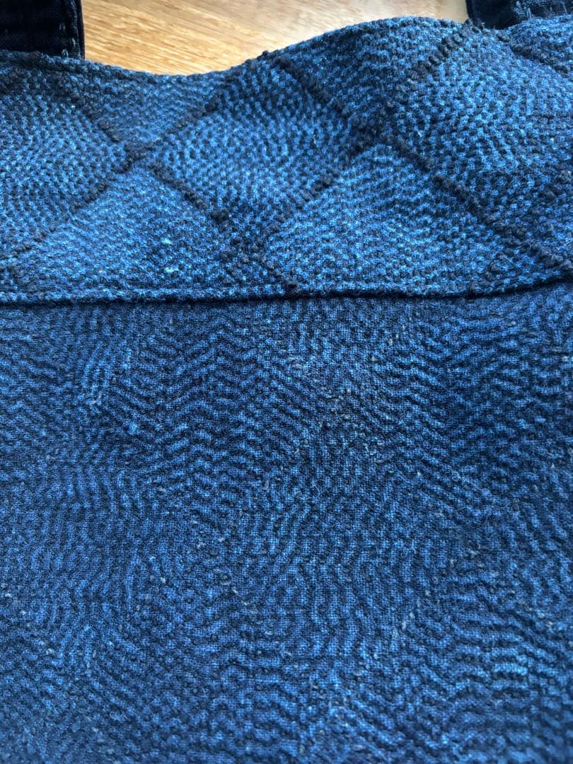 古布　藍染　庄内刺し子のバッグ　リメイク