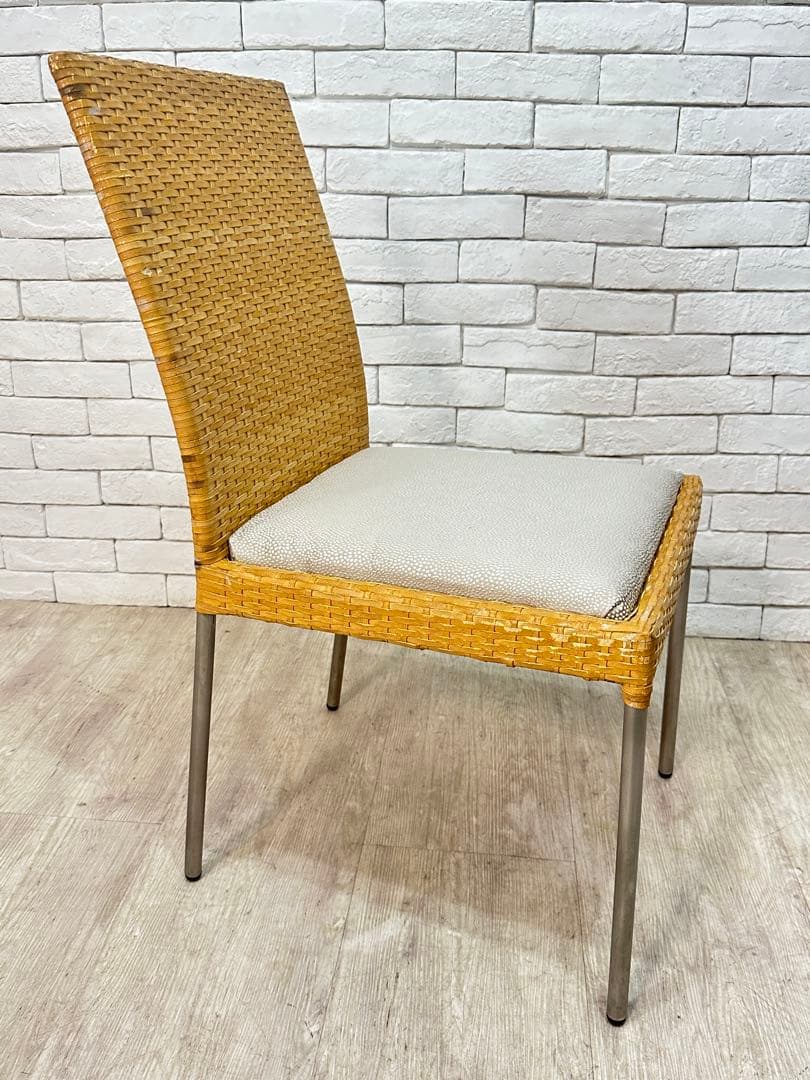 ④【東京23区配送無料】高級家具　アンティークラタン　椅子　チェア　カフェ　店舗