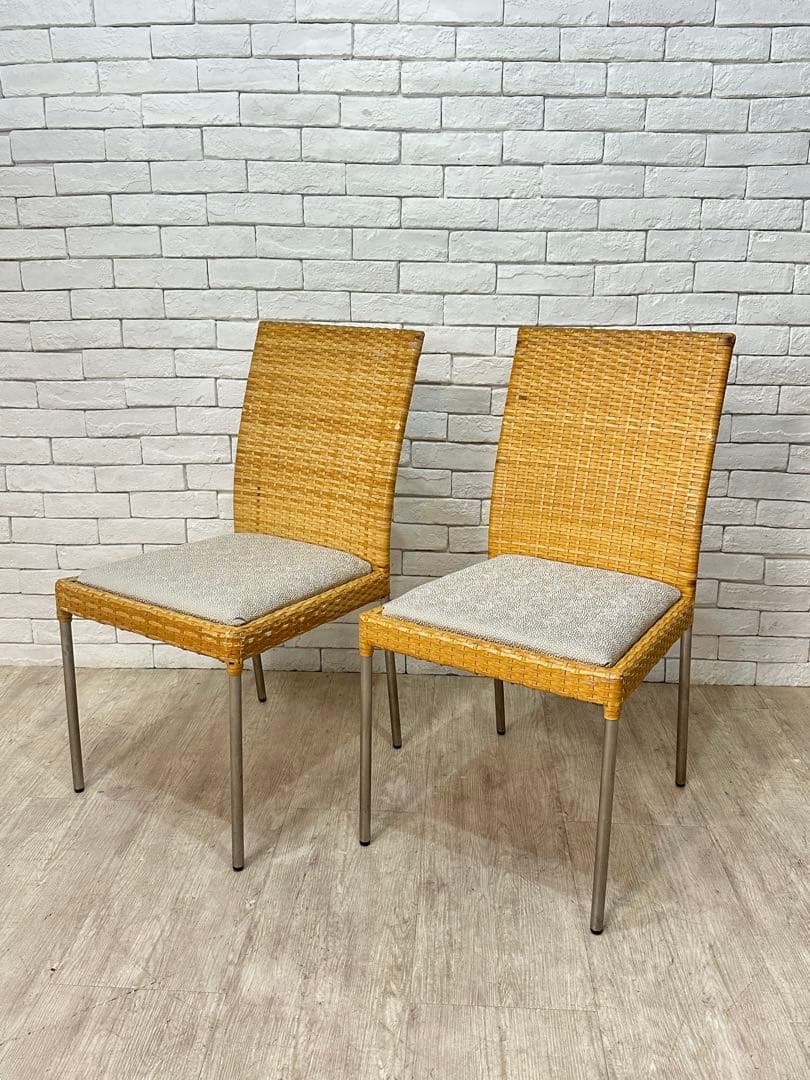 ④【東京23区配送無料】高級家具　アンティークラタン　椅子　チェア　カフェ　店舗