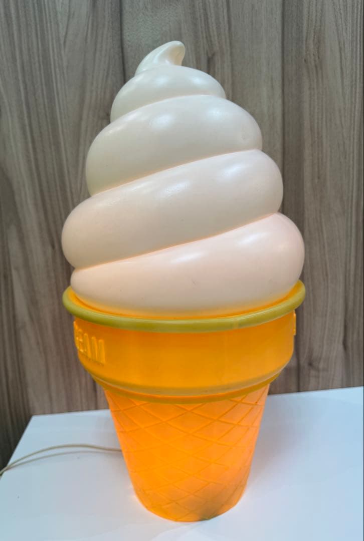 【高さ50cm】ソフトクリーム型 ランプ 昭和レトロ