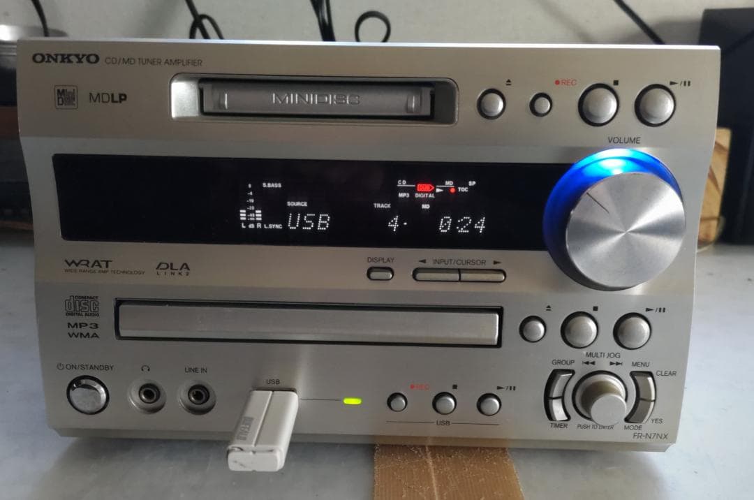 ONKYO オンキョー FR-N7XX CD/MD/USB コンポ 動作良好