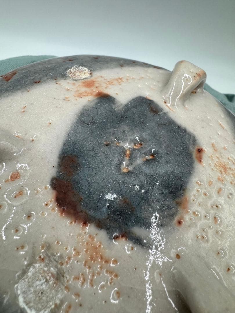 130献上窯元　陽山窯　三代水野雅之　鼡志野　鉢　未使用品　共箱　共布