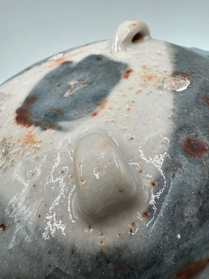 130献上窯元　陽山窯　三代水野雅之　鼡志野　鉢　未使用品　共箱　共布