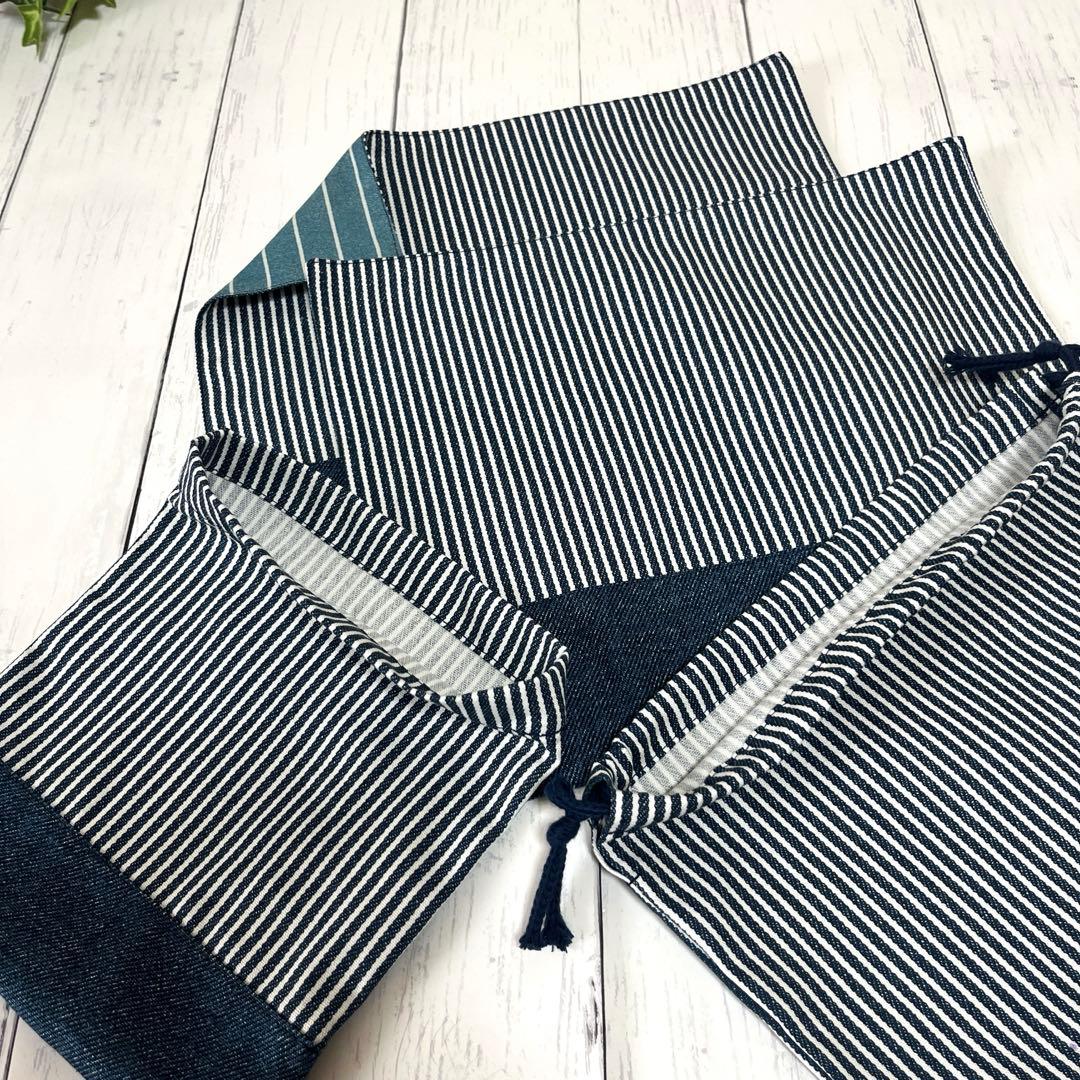 hsk 入園入学セット ヒッコリーストライプ×デニム ハンドメイド