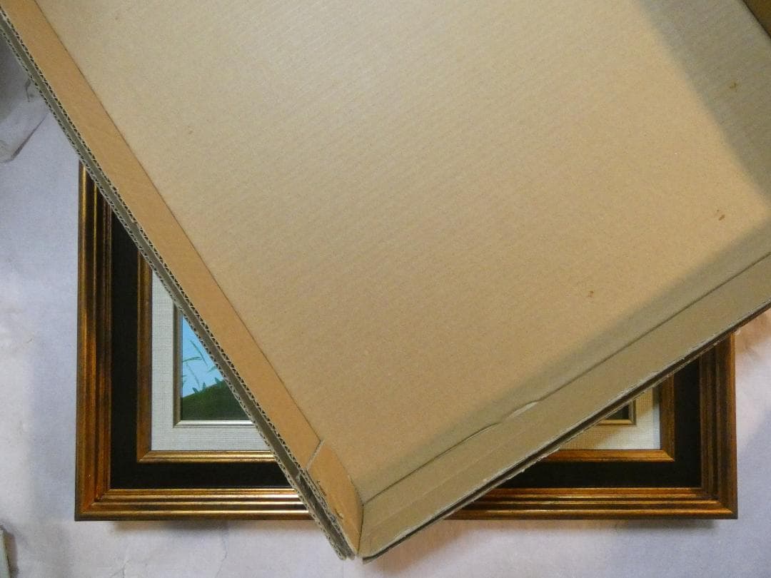 絵画 風景 藤城清治「風景」 サイン 額装済み 肉筆手描き F6