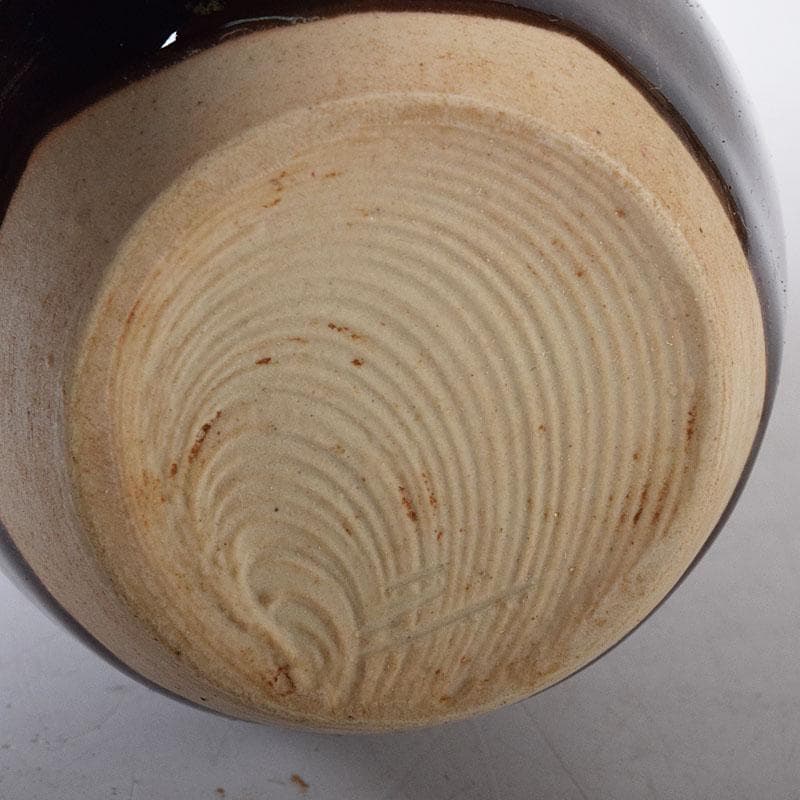 茶道具　京焼　桶谷定一作　肩衝茶入　仕覆付　共箱　V　7748