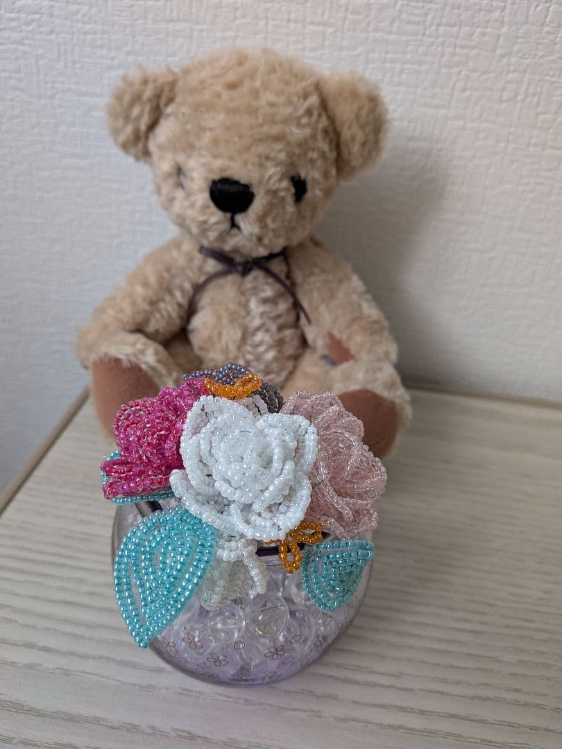 ✽Handmade✽Beads Flowers✽✽薔薇のブーケ✽