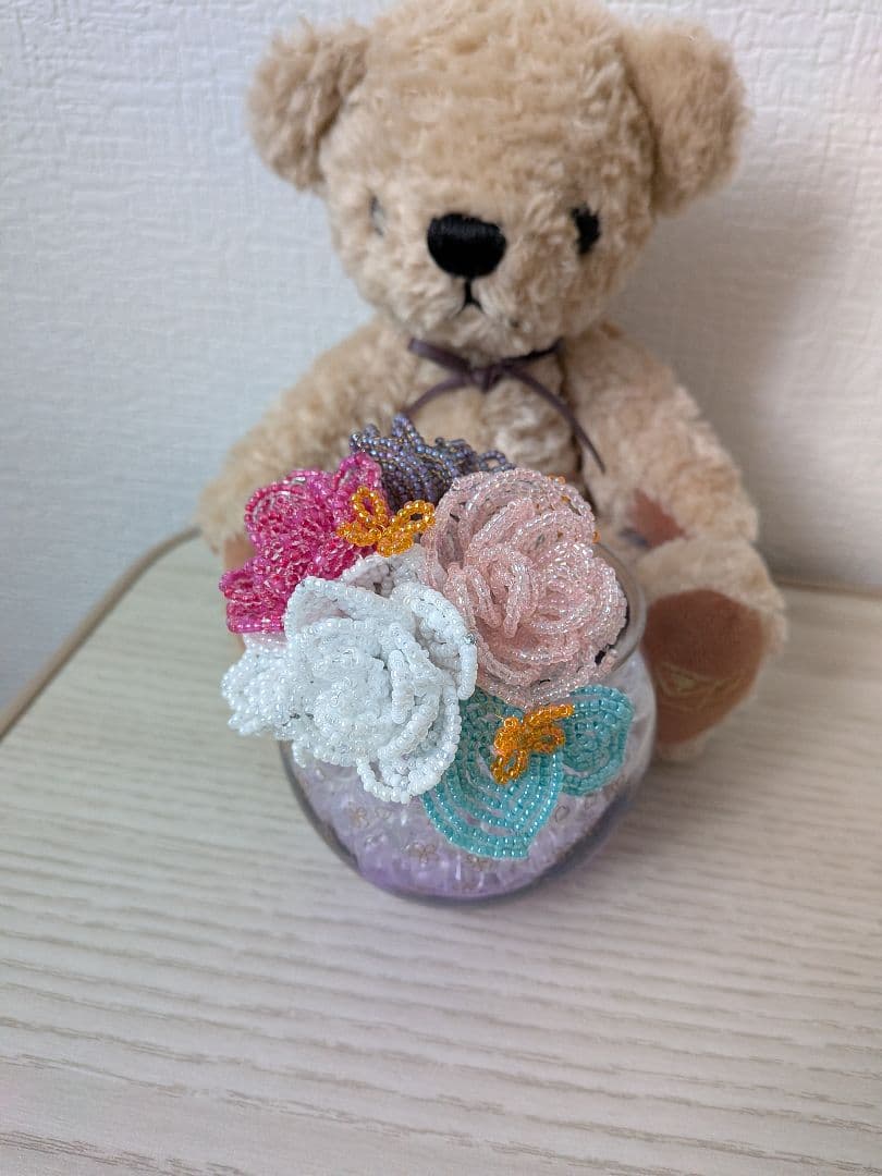 ✽Handmade✽Beads Flowers✽✽薔薇のブーケ✽