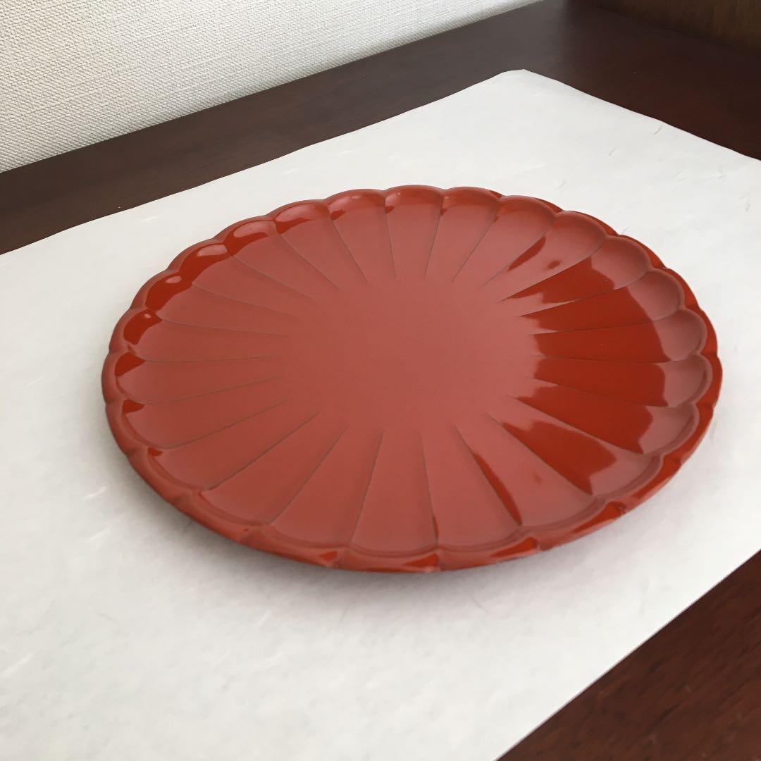 新品未使用　洗朱　菊皿　5枚