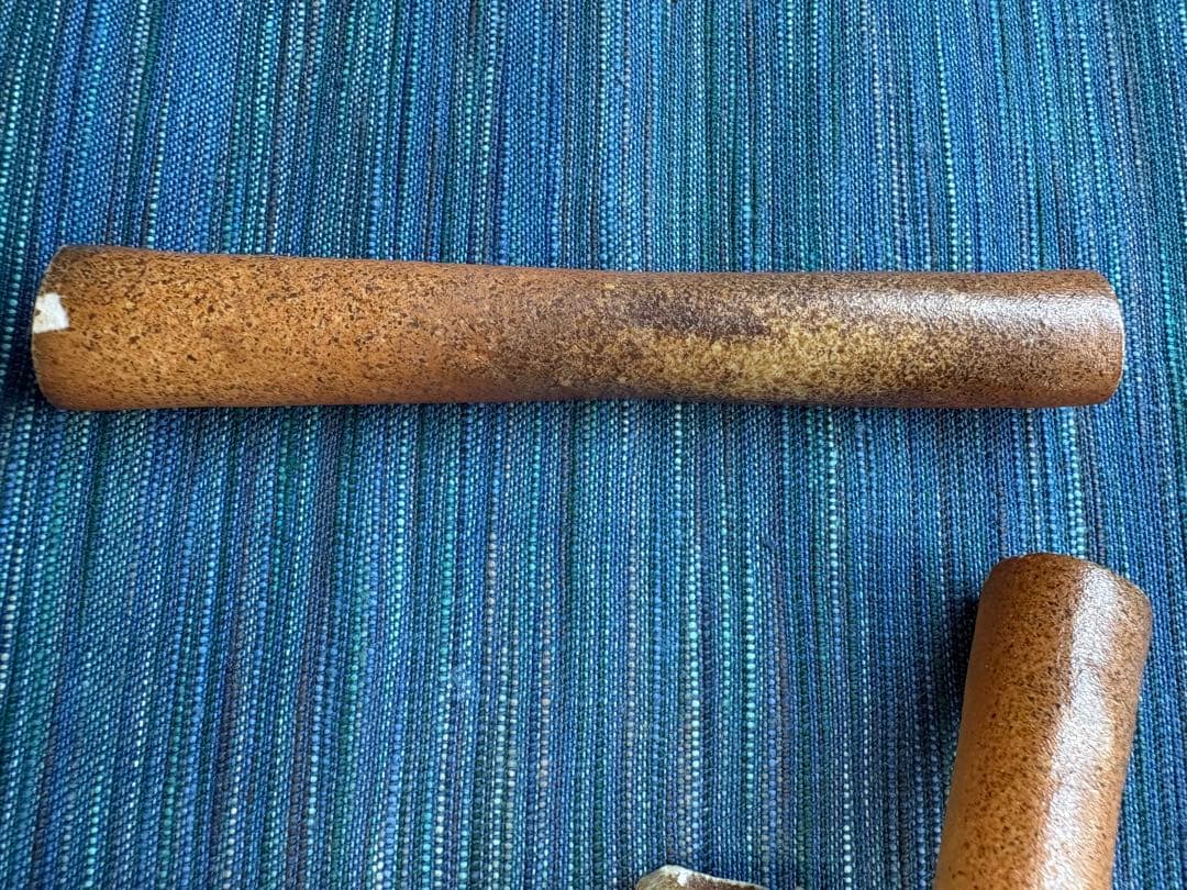 家庭画報掲載陶芸家作　信楽焼　登窯　焼締　カトラリーレスト　５点セット