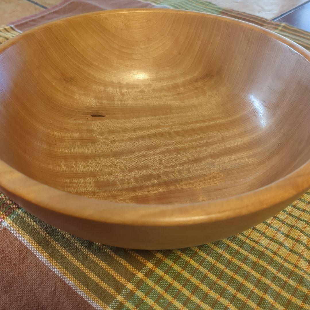とち　サラダボール①　手作り木工