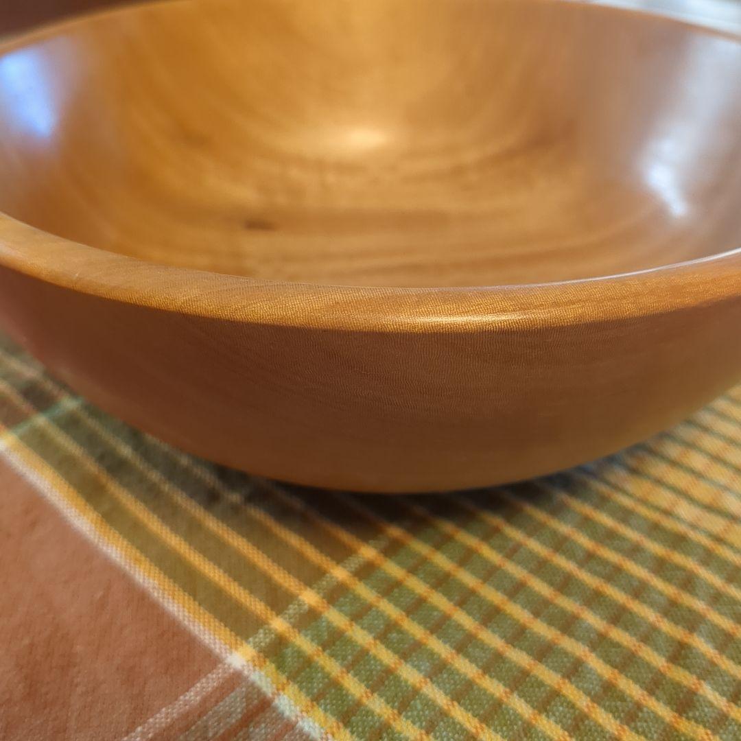 とち　サラダボール①　手作り木工