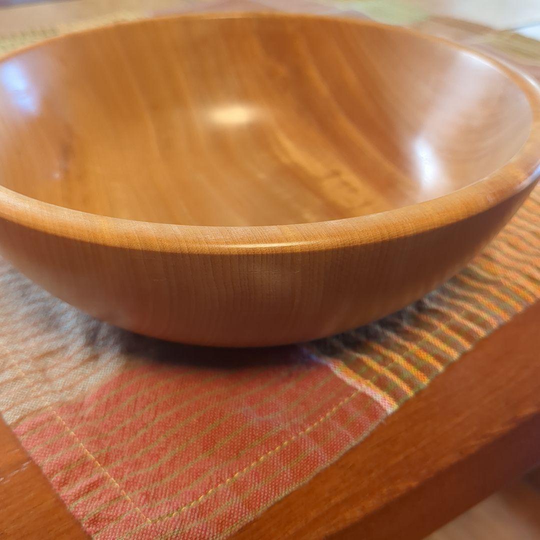 とち　サラダボール①　手作り木工