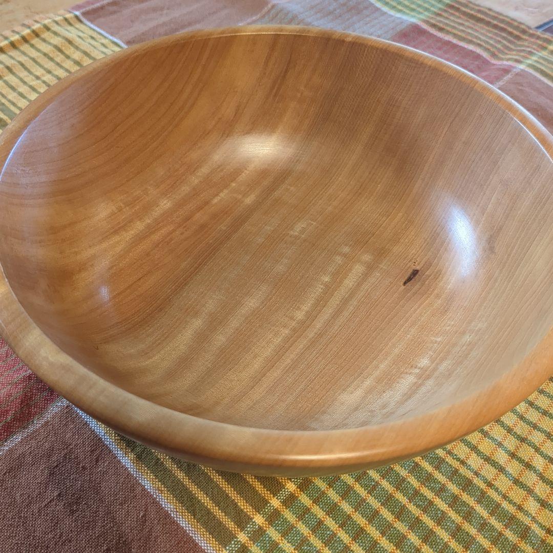 とち　サラダボール①　手作り木工