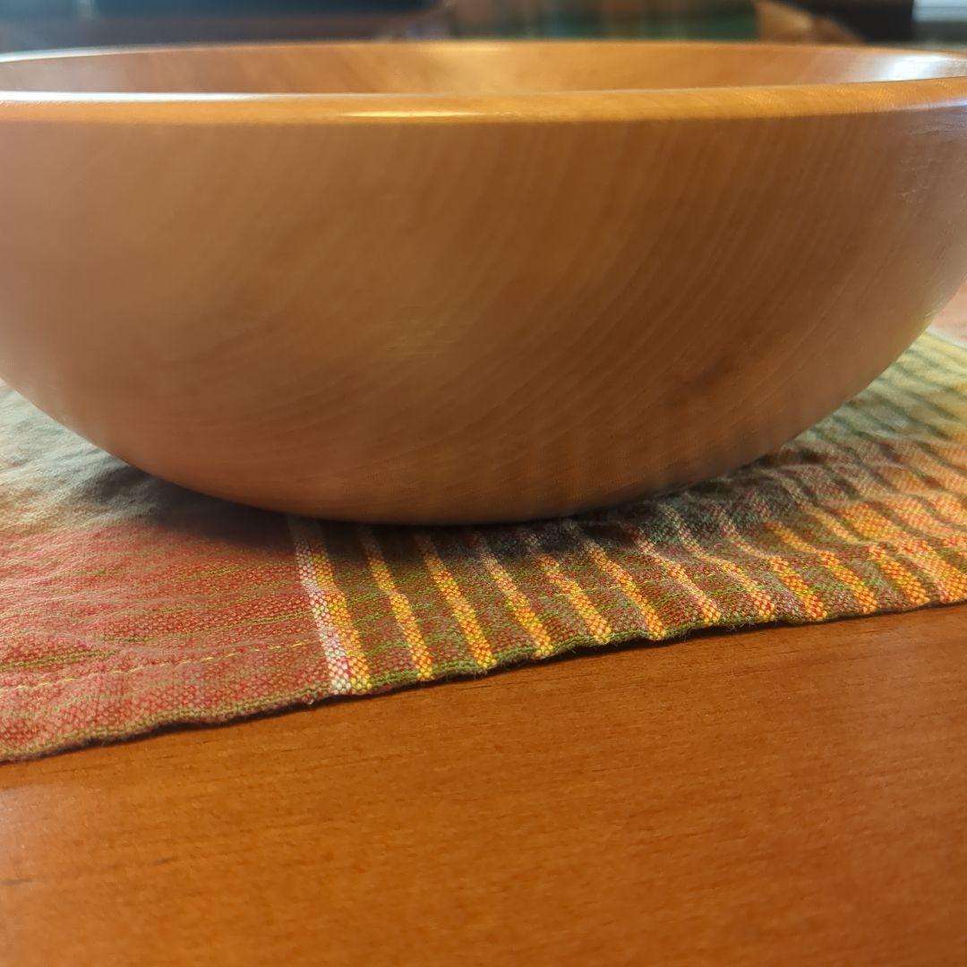 とち　サラダボール①　手作り木工