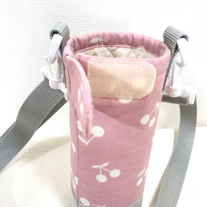 ハンドメイド　オーダー　水筒　カバー　さくらんぼ