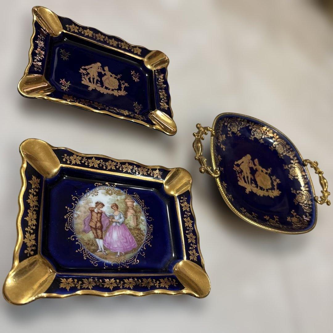 フランス　リモージュ？　小皿　灰皿２　セット